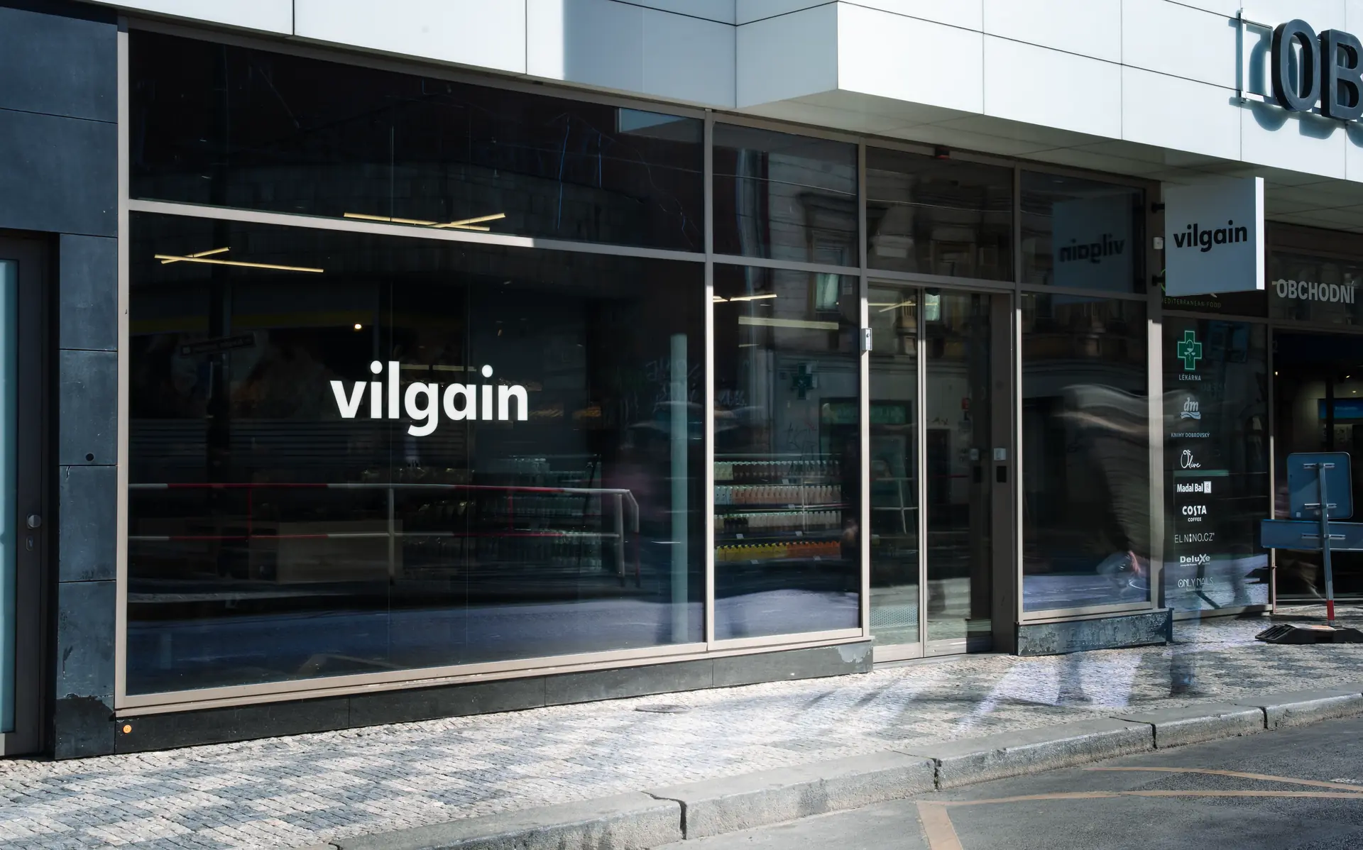 Entrance to the Vilgain Oasis Florenc store in Prague